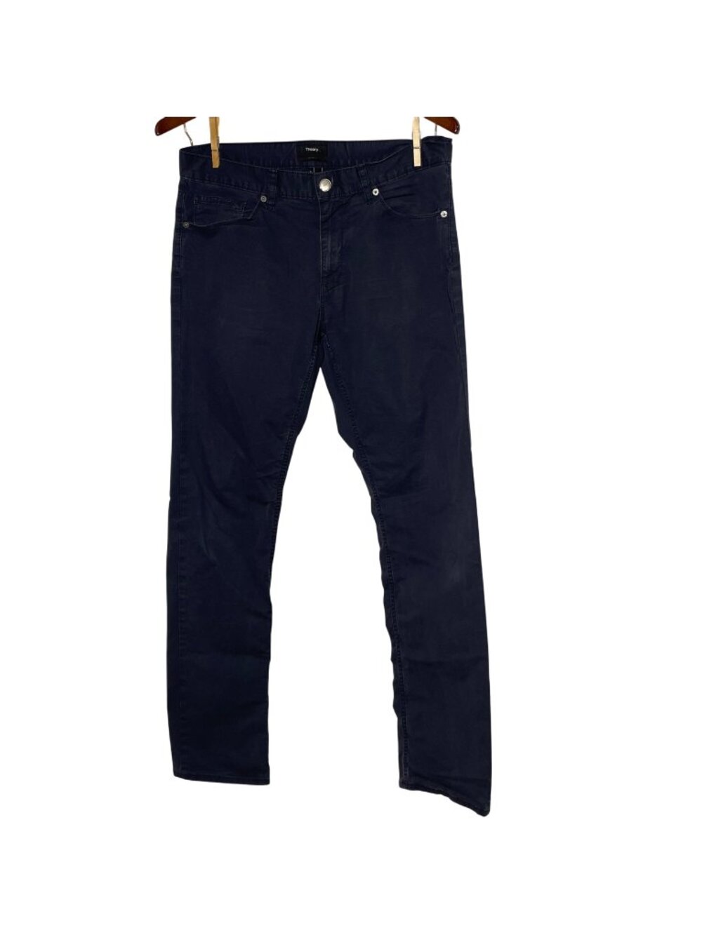 Theory Men's Raffi Slim Fit Chino Pants Blue Sz 33x32 Casual Preppy
